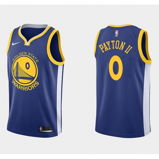 Men Golden State Warriors 0 Gary Payton II Blue Stitched Basketball Jersey Men Golden State Warriors 0 Gary Payton II Blue Stitched Basketball Jersey