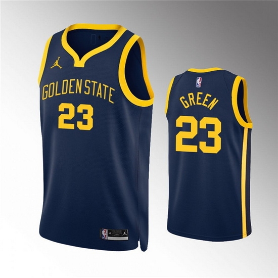 Men Golden State Warriors 23 Draymond Green Navy Statement Edition Stitched Jersey Men Golden State Warriors 23 Draymond Green Navy Statement Edition Stitched Jersey
