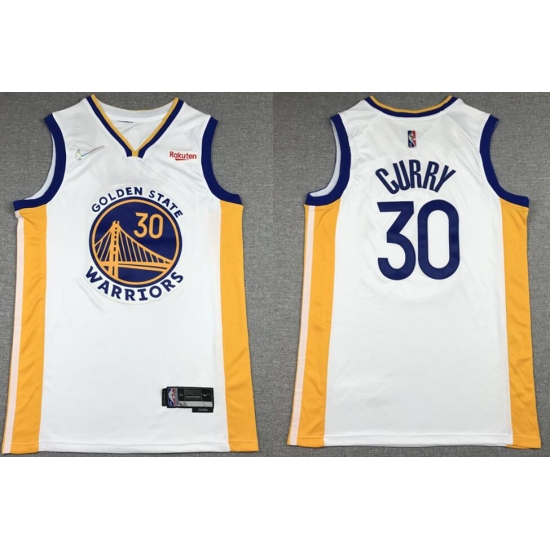 Men Golden State Warriors 30 Stephen Curry 75th Anniversary White Stitched Basketball Jersey Men Golden State Warriors 30 Stephen Curry 75th Anniversary White Stitched Basketball Jersey