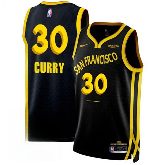 Men Golden State Warriors 30 Stephen Curry Black 2023 24 City Edition Stitched Basketball Jersey Men Golden State Warriors 30 Stephen Curry Black 2023 24 City Edition Stitched Basketball Jersey