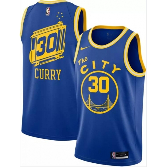 Men Warriors 30 Stephen Curry Blue City Edition Nike Swingman Jersey Men Warriors 30 Stephen Curry Blue City Edition Nike Swingman Jersey