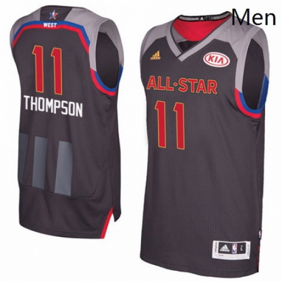Mens Adidas Golden State Warriors 11 Klay Thompson Swingman Charcoal 2017 All Star NBA Jersey Mens Adidas Golden State Warriors 11 Klay Thompson Swingman Charcoal 2017 All Star NBA Jersey