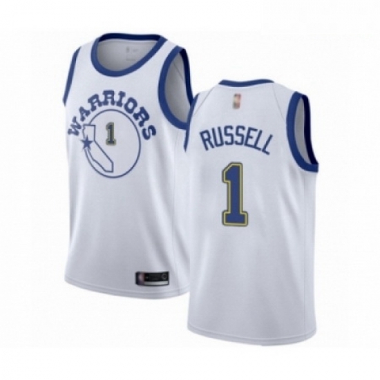 Mens Golden State Warriors 1 DAngelo Russell Authentic White Hardwood Classics Basketball Jersey Mens Golden State Warriors 1 DAngelo Russell Authentic White Hardwood Classics Basketball Jersey