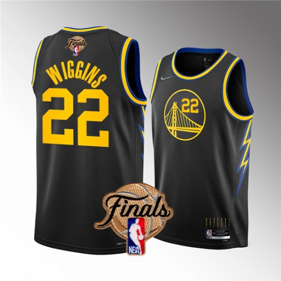 Men's Golden State Warriors #22 Andrew Wiggins 2022 Black NBA Finals Stitched Jersey Men's Golden State Warriors #22 Andrew Wiggins 2022 Black NBA Finals Stitched Jersey