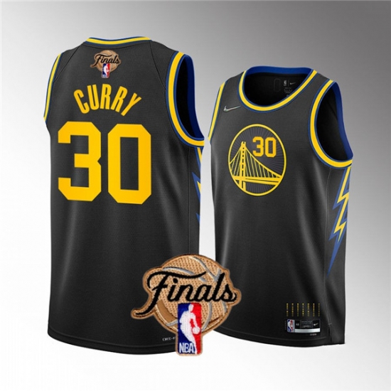 Men's Golden State Warriors #30 Stephen Curry 2022 Black NBA Finals Stitched Jersey Men's Golden State Warriors #30 Stephen Curry 2022 Black NBA Finals Stitched Jersey