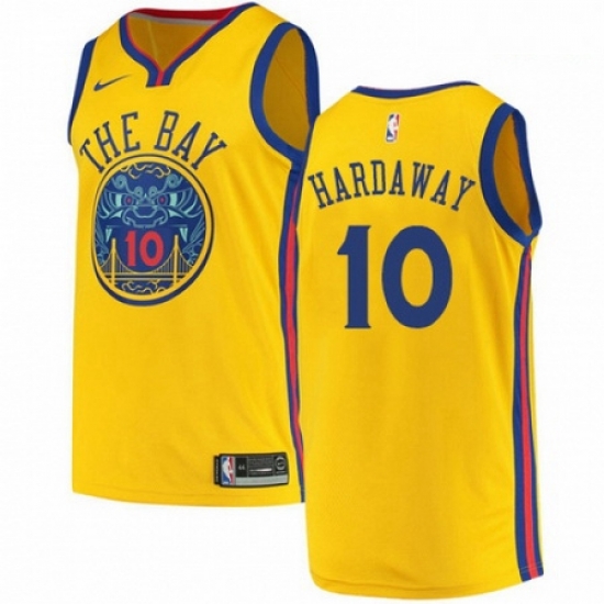 Mens Nike Golden State Warriors 10 Tim Hardaway Swingman Gold NBA Jersey City Edition Mens Nike Golden State Warriors 10 Tim Hardaway Swingman Gold NBA Jersey City Edition