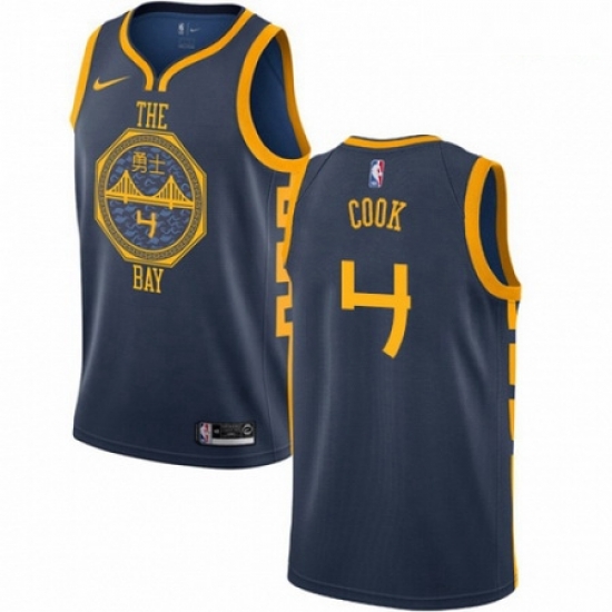 Mens Nike Golden State Warriors 4 Quinn Cook Swingman Navy Blue NBA Jersey City Edition Mens Nike Golden State Warriors 4 Quinn Cook Swingman Navy Blue NBA Jersey City Edition