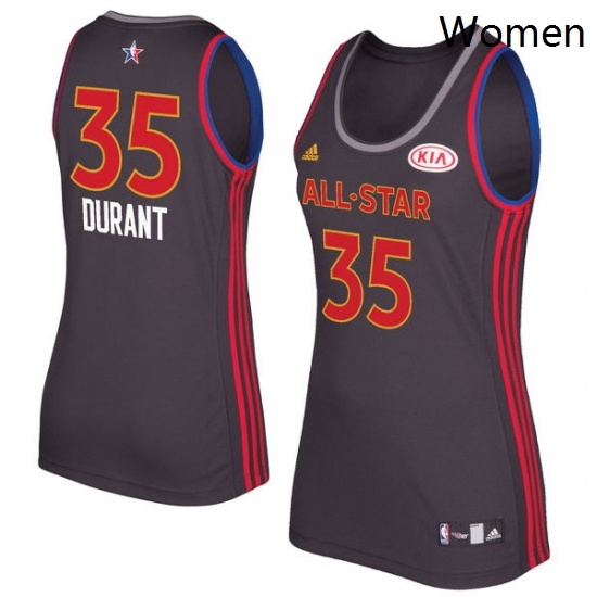 Womens Adidas Golden State Warriors 35 Kevin Durant Swingman Charcoal 2017 All Star NBA Jersey Womens Adidas Golden State Warriors 35 Kevin Durant Swingman Charcoal 2017 All Star NBA Jersey