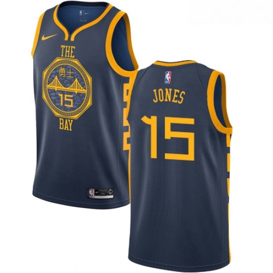 Womens Nike Golden State Warriors 15 Damian Jones Swingman Navy Blue NBA Jersey City Edition Womens Nike Golden State Warriors 15 Damian Jones Swingman Navy Blue NBA Jersey City Edition