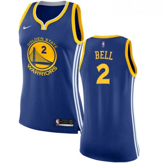 Womens Nike Golden State Warriors 2 Jordan Bell Swingman Royal Blue Road NBA Jersey Icon Edition Womens Nike Golden State Warriors 2 Jordan Bell Swingman Royal Blue Road NBA Jersey Icon Edition