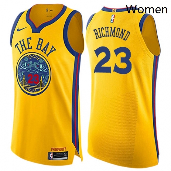 Womens Nike Golden State Warriors 23 Mitch Richmond Swingman Gold NBA Jersey City Edition Womens Nike Golden State Warriors 23 Mitch Richmond Swingman Gold NBA Jersey City Edition