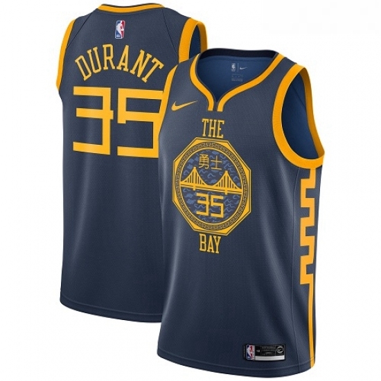 Womens Nike Golden State Warriors 35 Kevin Durant Swingman Navy Blue NBA Jersey City Edition Womens Nike Golden State Warriors 35 Kevin Durant Swingman Navy Blue NBA Jersey City Edition