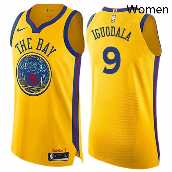 Womens Nike Golden State Warriors 9 Andre Iguodala Swingman Gold NBA Jersey City Edition Womens Nike Golden State Warriors 9 Andre Iguodala Swingman Gold NBA Jersey City Edition