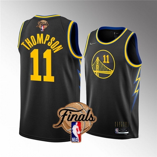 Youth Golden State Warriors 11 Klay Thompson 2022 Black NBA Finals Stitched Jersey Youth Golden State Warriors 11 Klay Thompson 2022 Black NBA Finals Stitched Jersey