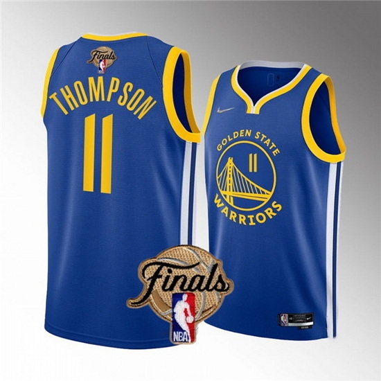 Youth Golden State Warriors 11 Klay Thompson 2022 Blue NBA Finals Stitched Jersey Youth Golden State Warriors 11 Klay Thompson 2022 Blue NBA Finals Stitched Jersey