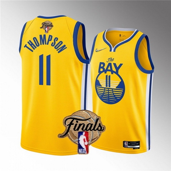 Youth Golden State Warriors 11 Klay Thompson 2022 Yellow NBA Finals Stitched Jersey Youth Golden State Warriors 11 Klay Thompson 2022 Yellow NBA Finals Stitched Jersey