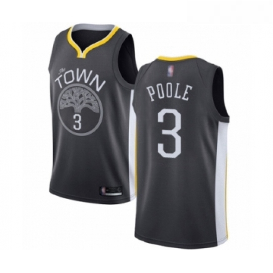 Youth Golden State Warriors 3 Jordan Poole Swingman Black Basketball Jersey Statement Edition Youth Golden State Warriors 3 Jordan Poole Swingman Black Basketball Jersey Statement Edition