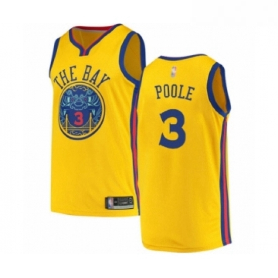 Youth Golden State Warriors 3 Jordan Poole Swingman Gold Basketball Jersey City Edition Youth Golden State Warriors 3 Jordan Poole Swingman Gold Basketball Jersey City Edition