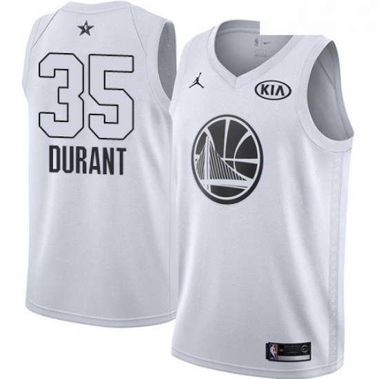 Youth Nike Jordan Golden State Warriors 35 Kevin Durant Swingman White 2018 All Star Game NBA Jersey Youth Nike Jordan Golden State Warriors 35 Kevin Durant Swingman White 2018 All Star Game NBA Jersey