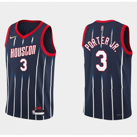 Men Houston Rockets 3 Kevin Porter Jr 2021 22 City Edition 75th Anniversary Navy Stitched Basketball Jersey Men Houston Rockets 3 Kevin Porter Jr 2021 22 City Edition 75th Anniversary Navy Stitched Basketball Jersey