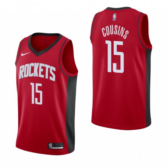 Men Nike Houston Rockets 15 DeMarcus Cousins Men 2019 20 Icon Edition Red Stitched NBA Jersey Men Nike Houston Rockets 15 DeMarcus Cousins Men 2019 20 Icon Edition Red Stitched NBA Jersey