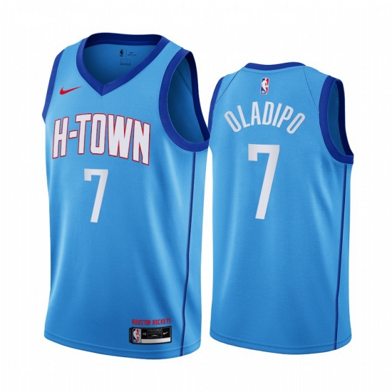 Men Nike Houston Rockets 7 Victor Oladipo Blue NBA Swingman 2020 21 City Edition Jersey Men Nike Houston Rockets 7 Victor Oladipo Blue NBA Swingman 2020 21 City Edition Jersey