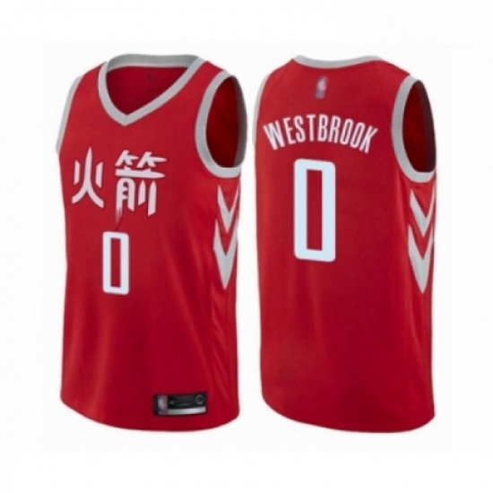 Mens Houston Rockets 0 Russell Westbrook Authentic Red Basketball Jersey City Edition Mens Houston Rockets 0 Russell Westbrook Authentic Red Basketball Jersey City Edition