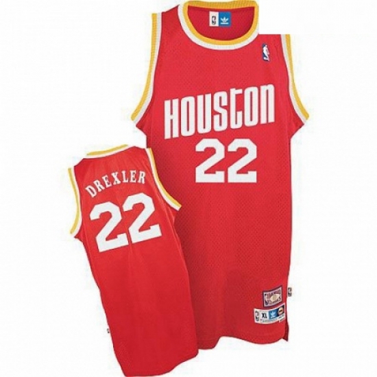 Mens Mitchell and Ness Houston Rockets 22 Clyde Drexler Swingman Red Throwback NBA Jersey Mens Mitchell and Ness Houston Rockets 22 Clyde Drexler Swingman Red Throwback NBA Jersey