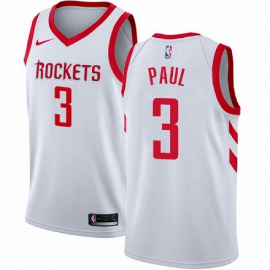 Mens Nike Houston Rockets 3 Chris Paul Swingman White Home NBA Jersey Association Edition Mens Nike Houston Rockets 3 Chris Paul Swingman White Home NBA Jersey Association Edition