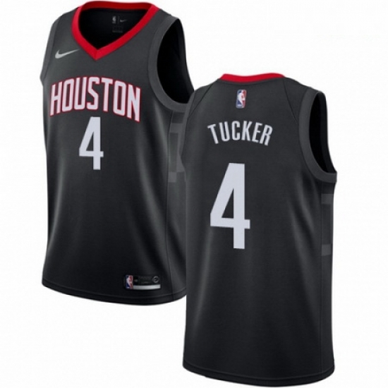 Mens Nike Houston Rockets 4 PJ Tucker Black NBA Swingman Statement Edition Jersey Mens Nike Houston Rockets 4 PJ Tucker Black NBA Swingman Statement Edition Jersey