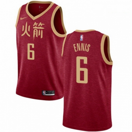 Mens Nike Houston Rockets 6 Tyler Ennis Swingman Red NBA Jersey 2018 19 City Edition Mens Nike Houston Rockets 6 Tyler Ennis Swingman Red NBA Jersey 2018 19 City Edition