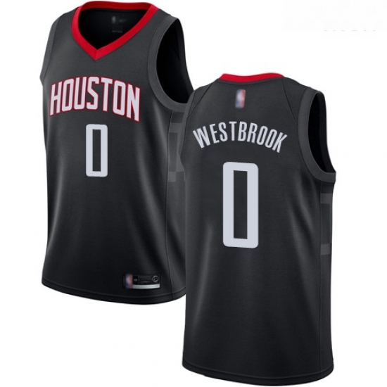 Rockets #0 Russell Westbrook Black Basketball Swingman Statement Edition Jersey Rockets #0 Russell Westbrook Black Basketball Swingman Statement Edition Jersey