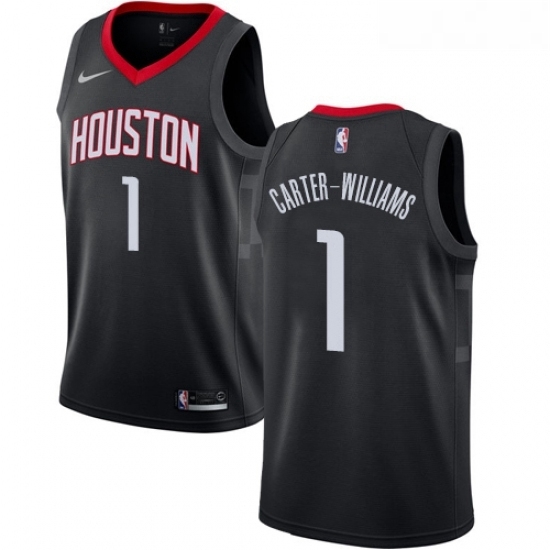 Womens Nike Houston Rockets 1 Michael Carter Williams Swingman Black NBA Jersey Statement Edition Womens Nike Houston Rockets 1 Michael Carter Williams Swingman Black NBA Jersey Statement Edition