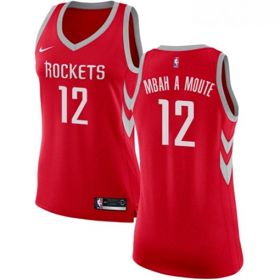 Womens Nike Houston Rockets 12 Luc Mbah a Moute Authentic Red Road NBA Jersey Icon Edition Womens Nike Houston Rockets 12 Luc Mbah a Moute Authentic Red Road NBA Jersey Icon Edition