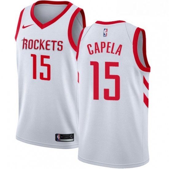 Womens Nike Houston Rockets 15 Clint Capela Swingman White Home NBA Jersey Association Edition Womens Nike Houston Rockets 15 Clint Capela Swingman White Home NBA Jersey Association Edition