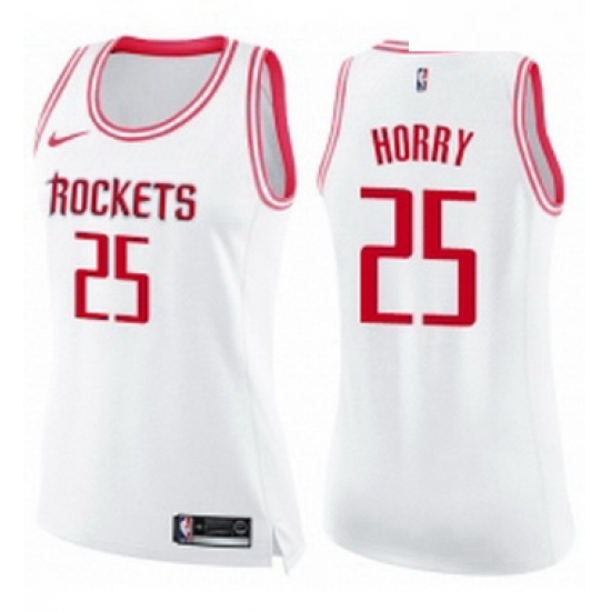Womens Nike Houston Rockets 25 Robert Horry Swingman WhitePink Fashion NBA Jersey Womens Nike Houston Rockets 25 Robert Horry Swingman WhitePink Fashion NBA Jersey