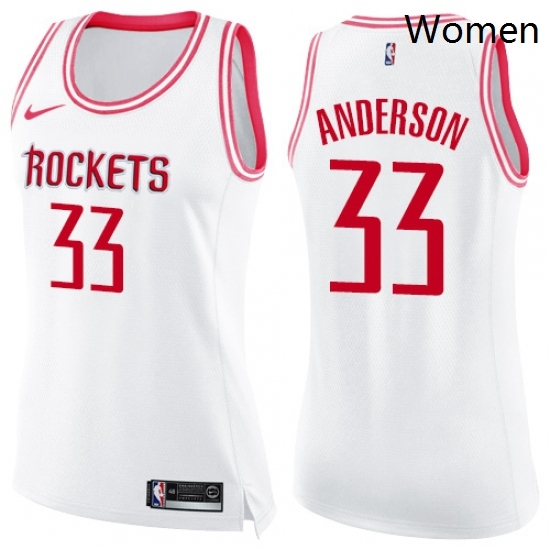 Womens Nike Houston Rockets 33 Ryan Anderson Swingman WhitePink Fashion NBA Jersey Womens Nike Houston Rockets 33 Ryan Anderson Swingman WhitePink Fashion NBA Jersey