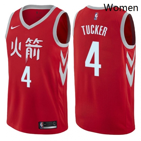 Womens Nike Houston Rockets 4 PJ Tucker Swingman Red NBA Jersey City Edition Womens Nike Houston Rockets 4 PJ Tucker Swingman Red NBA Jersey City Edition