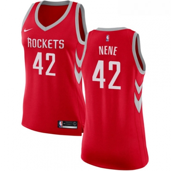 Womens Nike Houston Rockets 42 Nene Authentic Red Road NBA Jersey Icon Edition Womens Nike Houston Rockets 42 Nene Authentic Red Road NBA Jersey Icon Edition
