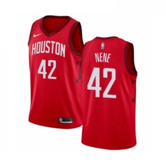 Womens Nike Houston Rockets 42 Nene Red Swingman Jersey Earned Edition Womens Nike Houston Rockets 42 Nene Red Swingman Jersey Earned Edition