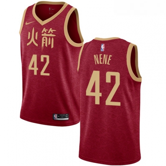 Womens Nike Houston Rockets 42 Nene Swingman Red NBA Jersey 2018 19 City Edition Womens Nike Houston Rockets 42 Nene Swingman Red NBA Jersey 2018 19 City Edition