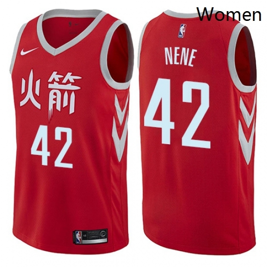 Womens Nike Houston Rockets 42 Nene Swingman Red NBA Jersey City Edition Womens Nike Houston Rockets 42 Nene Swingman Red NBA Jersey City Edition