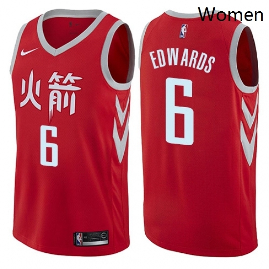 Womens Nike Houston Rockets 6 Vincent Edwards Swingman Red NBA Jersey City Edition Womens Nike Houston Rockets 6 Vincent Edwards Swingman Red NBA Jersey City Edition