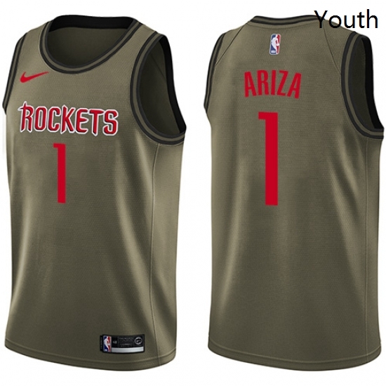 Youth Nike Houston Rockets 1 Trevor Ariza Swingman Green Salute to Service NBA Jersey Youth Nike Houston Rockets 1 Trevor Ariza Swingman Green Salute to Service NBA Jersey