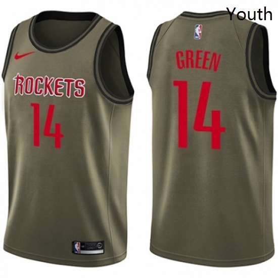 Youth Nike Houston Rockets 14 Gerald Green Swingman Green Salute to Service NBA Jersey Youth Nike Houston Rockets 14 Gerald Green Swingman Green Salute to Service NBA Jersey