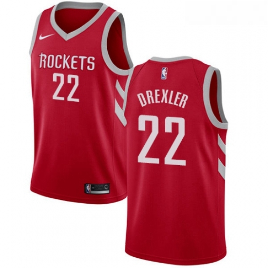 Youth Nike Houston Rockets 22 Clyde Drexler Swingman Red Road NBA Jersey Icon Edition Youth Nike Houston Rockets 22 Clyde Drexler Swingman Red Road NBA Jersey Icon Edition