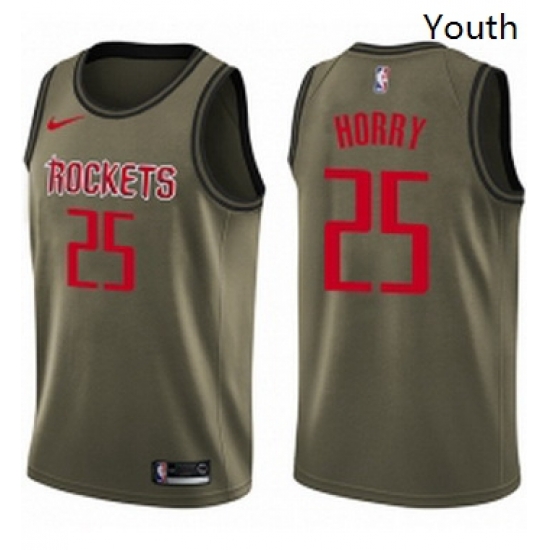 Youth Nike Houston Rockets 25 Robert Horry Swingman Green Salute to Service NBA Jersey Youth Nike Houston Rockets 25 Robert Horry Swingman Green Salute to Service NBA Jersey