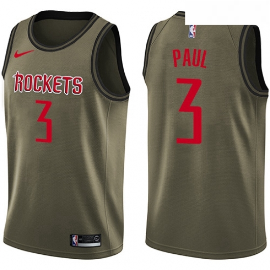 Youth Nike Houston Rockets 3 Chris Paul Swingman Green Salute to Service NBA Jersey Youth Nike Houston Rockets 3 Chris Paul Swingman Green Salute to Service NBA Jersey
