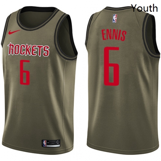 Youth Nike Houston Rockets 6 Tyler Ennis Swingman Green Salute to Service NBA Jersey Youth Nike Houston Rockets 6 Tyler Ennis Swingman Green Salute to Service NBA Jersey