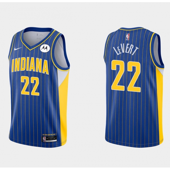 Men Indiana Pacers 22 Caris LeVert 2020 21 Blue City Edition Swingman Stitched Jersey Men Indiana Pacers 22 Caris LeVert 2020 21 Blue City Edition Swingman Stitched Jersey